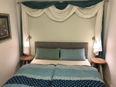 Ein Bett oder Betten in einem Zimmer der Unterkunft Ferienwohnung am Hörnle