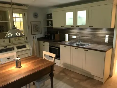Küche/Küchenzeile in der Unterkunft Ferienwohnung am Hörnle