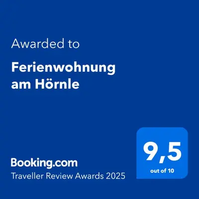 Ein Zertifikat, Auszeichnung, Logo oder anderes Dokument, das in der Unterkunft Ferienwohnung am Hörnle ausgestellt ist