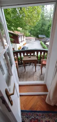 Ein Balkon oder eine Terrasse in der Unterkunft Hotel Leeberghof