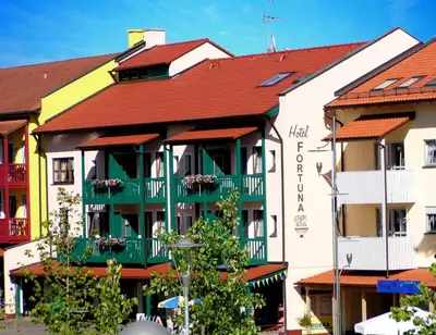 Das Gebäude in dem sich das Aparthotel befindet