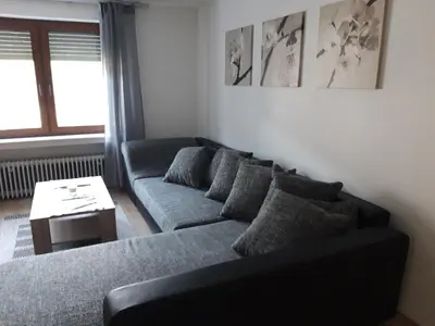 Ein Sitzbereich in der Unterkunft Hermine´s Ferienwohnung