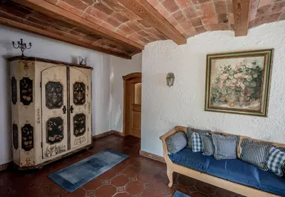 Ein Sitzbereich in der Unterkunft Allgäu-Schwaben-Deluxe-Apartment