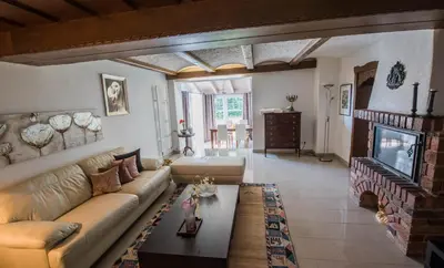 Ein Sitzbereich in der Unterkunft Allgäu-Schwaben-Deluxe-Apartment