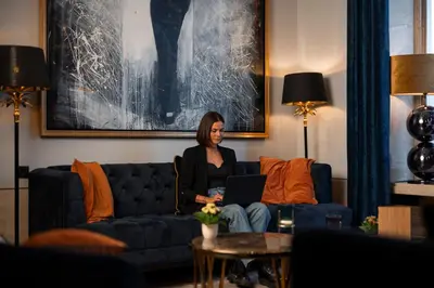 Ein Sitzbereich in der Unterkunft Boutique Hotel Germania