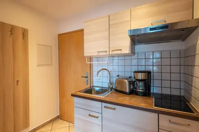 Küche/Küchenzeile in der Unterkunft Aparthotel Werdenfels