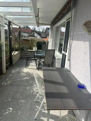 Ein Balkon oder eine Terrasse in der Unterkunft Ferienwohnung Niedermoosen
