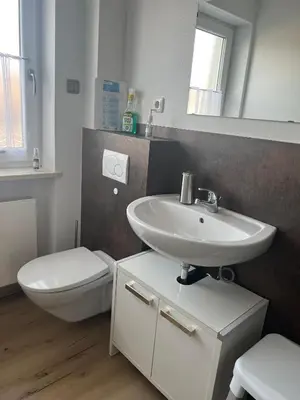 Ein Badezimmer in der Unterkunft Ferienwohnung Niedermoosen
