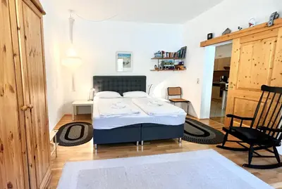 Ein Bett oder Betten in einem Zimmer der Unterkunft Ferienwohnung Spitzingsattel im Wanderparadies