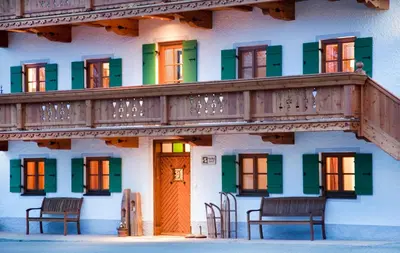 Ein Balkon oder eine Terrasse in der Unterkunft Marchlhof