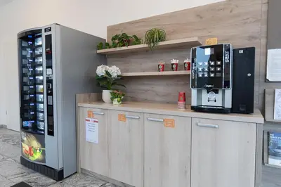 Küche/Küchenzeile in der Unterkunft Aparthotel Oberfeld West München, Selbstversorgerhotel
