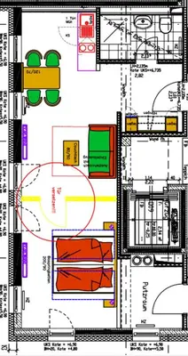 Grundriss der Unterkunft Aparthotel Oberfeld West München, Selbstversorgerhotel