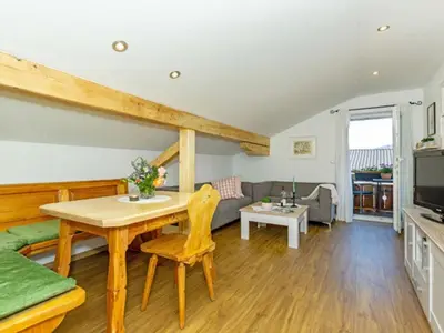 Küche/Küchenzeile in der Unterkunft Ferienwohnung Auszeit | Chiemgau Karte