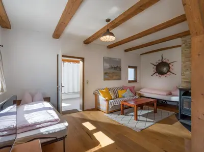 Ein Sitzbereich in der Unterkunft Gästehaus Gerti