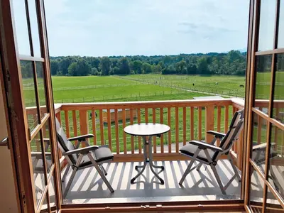 Ein Balkon oder eine Terrasse in der Unterkunft Ferienwohnungen Thum