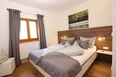 Ein Bett oder Betten in einem Zimmer der Unterkunft Beim Bicher