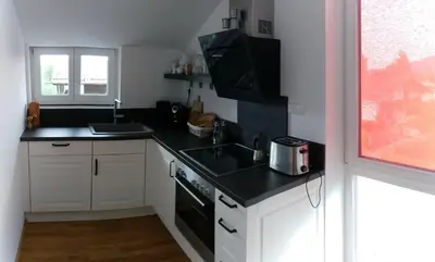 Küche/Küchenzeile in der Unterkunft Haus am Schlossbach****