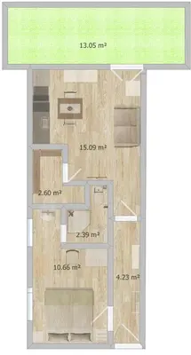 Grundriss der Unterkunft Ferienwohnung Giacomelli 3