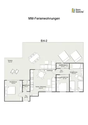 Grundriss der Unterkunft Haus Erli