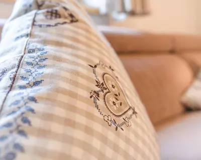 Ein Bett oder Betten in einem Zimmer der Unterkunft Ferienwohnung Wörnerblick