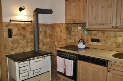 Küche/Küchenzeile in der Unterkunft Ferienwohnung Wörnerblick