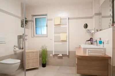 Ein Badezimmer in der Unterkunft Alpenblick am Chiemsee