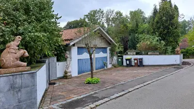 Ein Garten an der Unterkunft Ferienwohnung im Gartenparadies