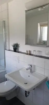 Ein Badezimmer in der Unterkunft Ferienwohnung März