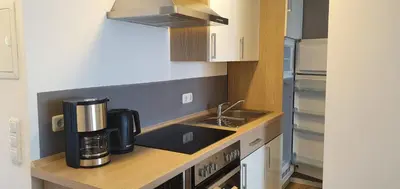 Küche/Küchenzeile in der Unterkunft Ferienwohnung März