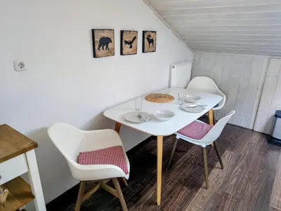Ein Sitzbereich in der Unterkunft Modernes Apartment zum Wohlfühlen