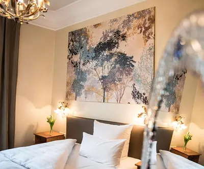 Ein Bett oder Betten in einem Zimmer der Unterkunft Hotel Ritzi
