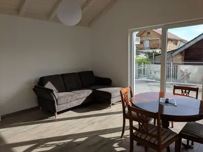 Ein Sitzbereich in der Unterkunft Haus Märzenbach