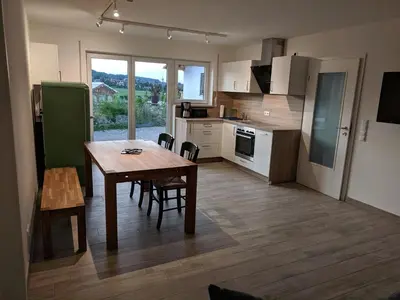 Küche/Küchenzeile in der Unterkunft Haus Märzenbach