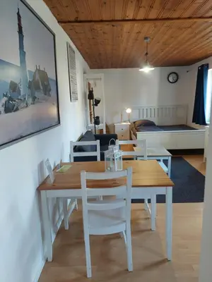 Ein Sitzbereich in der Unterkunft Zentral Appartement