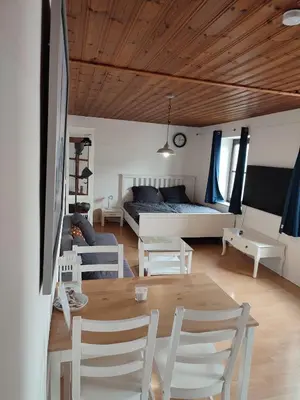 Ein Sitzbereich in der Unterkunft Zentral Appartement