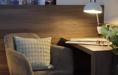 Ein Sitzbereich in der Unterkunft Lizz Hotel Munich