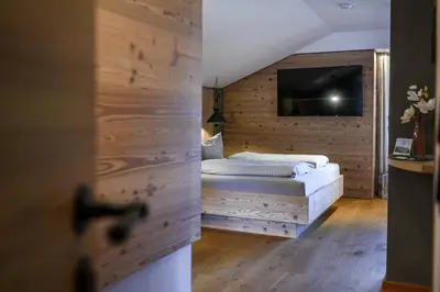 Ein Bett oder Betten in einem Zimmer der Unterkunft Bergleben