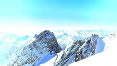 Ein allgemeiner Bergblick oder ein Berglick von der Ferienwohnung aus