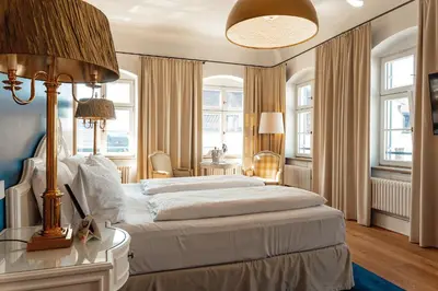 Ein Bett oder Betten in einem Zimmer der Unterkunft Hotel & Restaurant Posthalterei