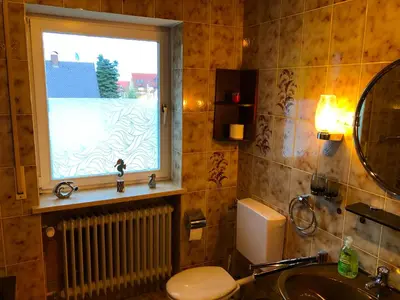 Ein Badezimmer in der Unterkunft Ferienwohnung Fischach
