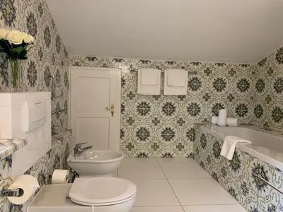 Ein Badezimmer in der Unterkunft Traumhaftes Ferienhaus direkt am Tegernsee
