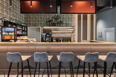 Lounge oder Bar in der Unterkunft Rimedya Hotel - an der Messe München