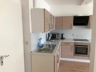 Küche/Küchenzeile in der Unterkunft Apartment Augsburg Mitte