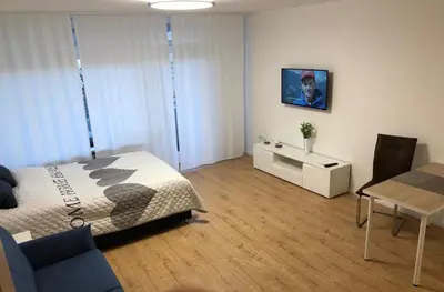 Ein Sitzbereich in der Unterkunft Apartment Augsburg Mitte