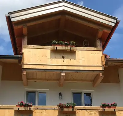 Ein Balkon oder eine Terrasse in der Unterkunft s‘Fleckerl
