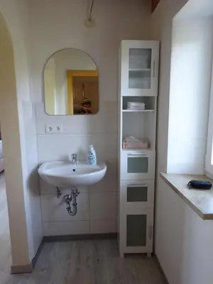 Ein Badezimmer in der Unterkunft Palmengarten