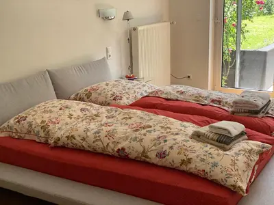 Ein Bett oder Betten in einem Zimmer der Unterkunft Villa Starnberger See