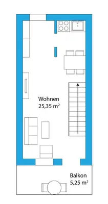 Grundriss der Unterkunft Bergschlössl Whg 23