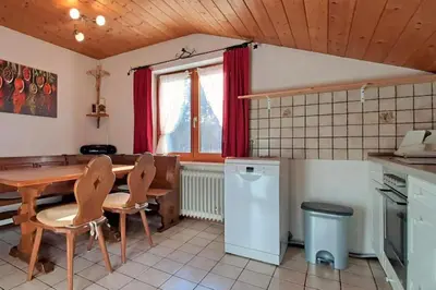 Küche/Küchenzeile in der Unterkunft Ferienwohnung Schäffer