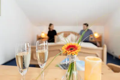 Getränke in der Unterkunft Hotel Landgasthof Schöntag